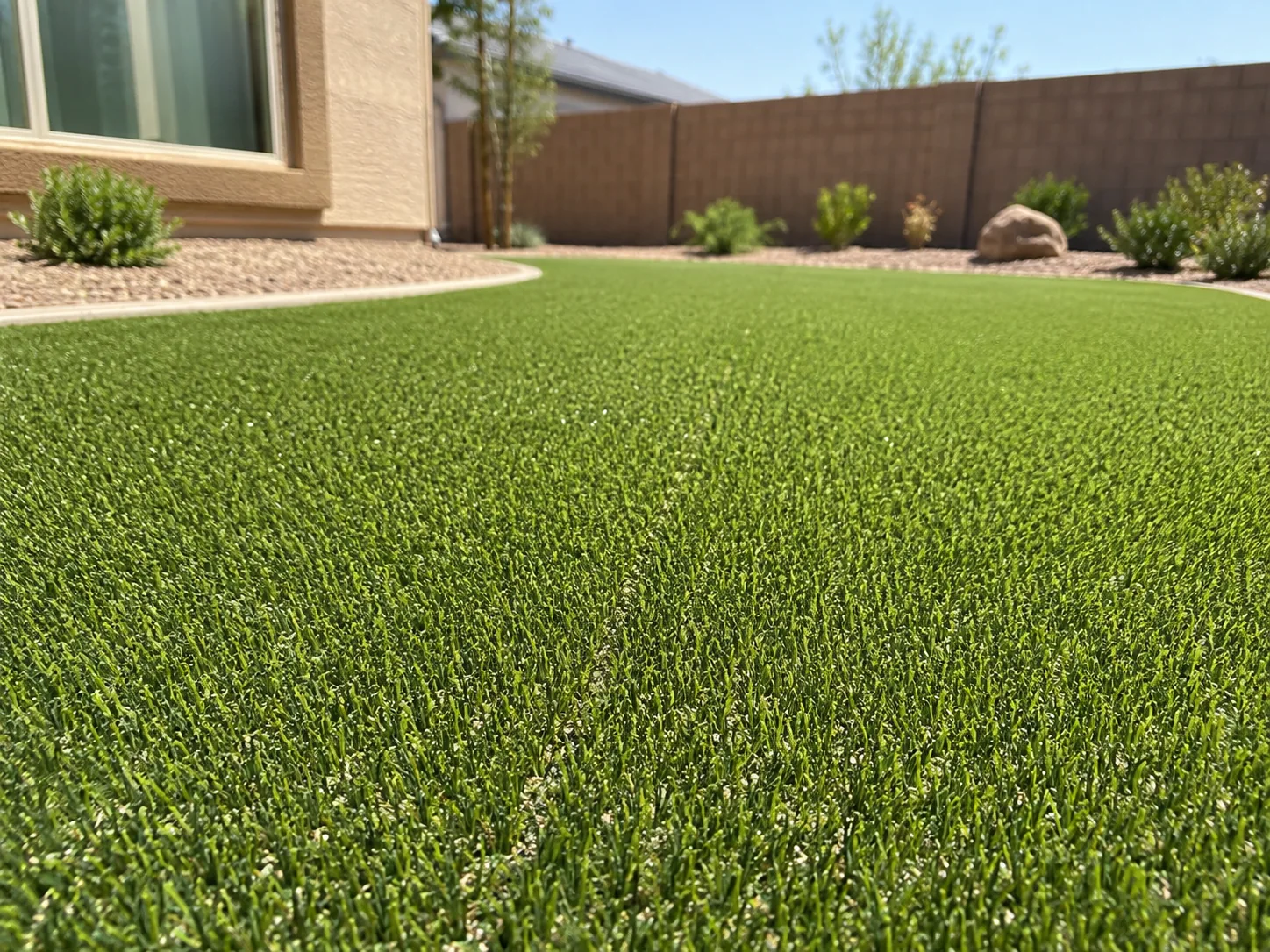 Artificial turf installation detail