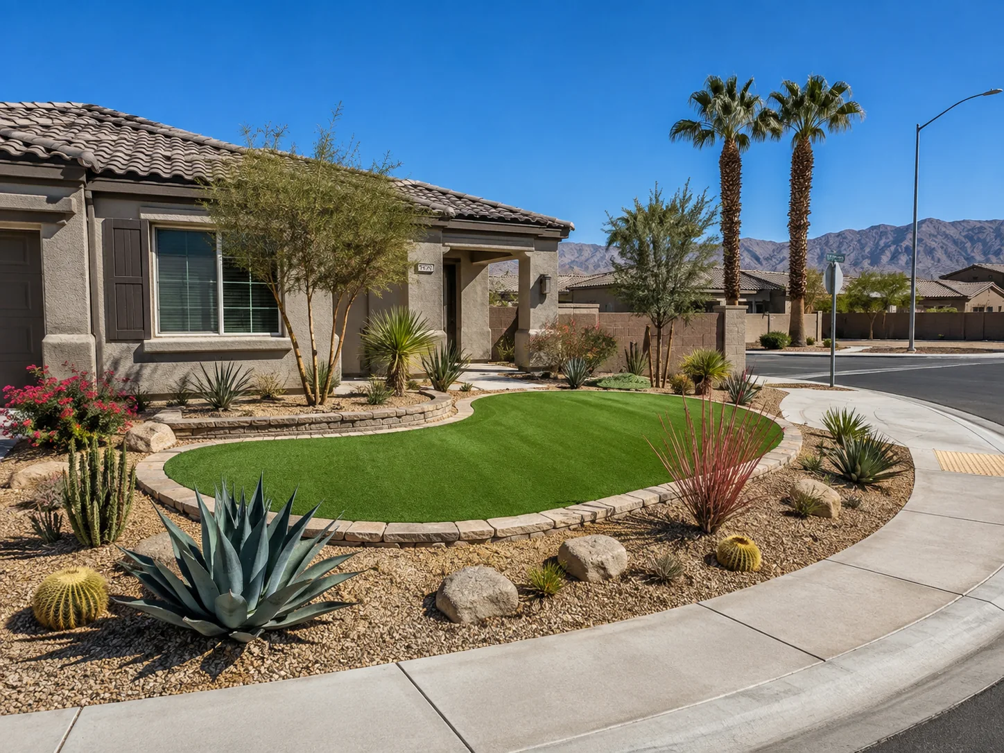 Desert landscape turf conversion Surprise AZ