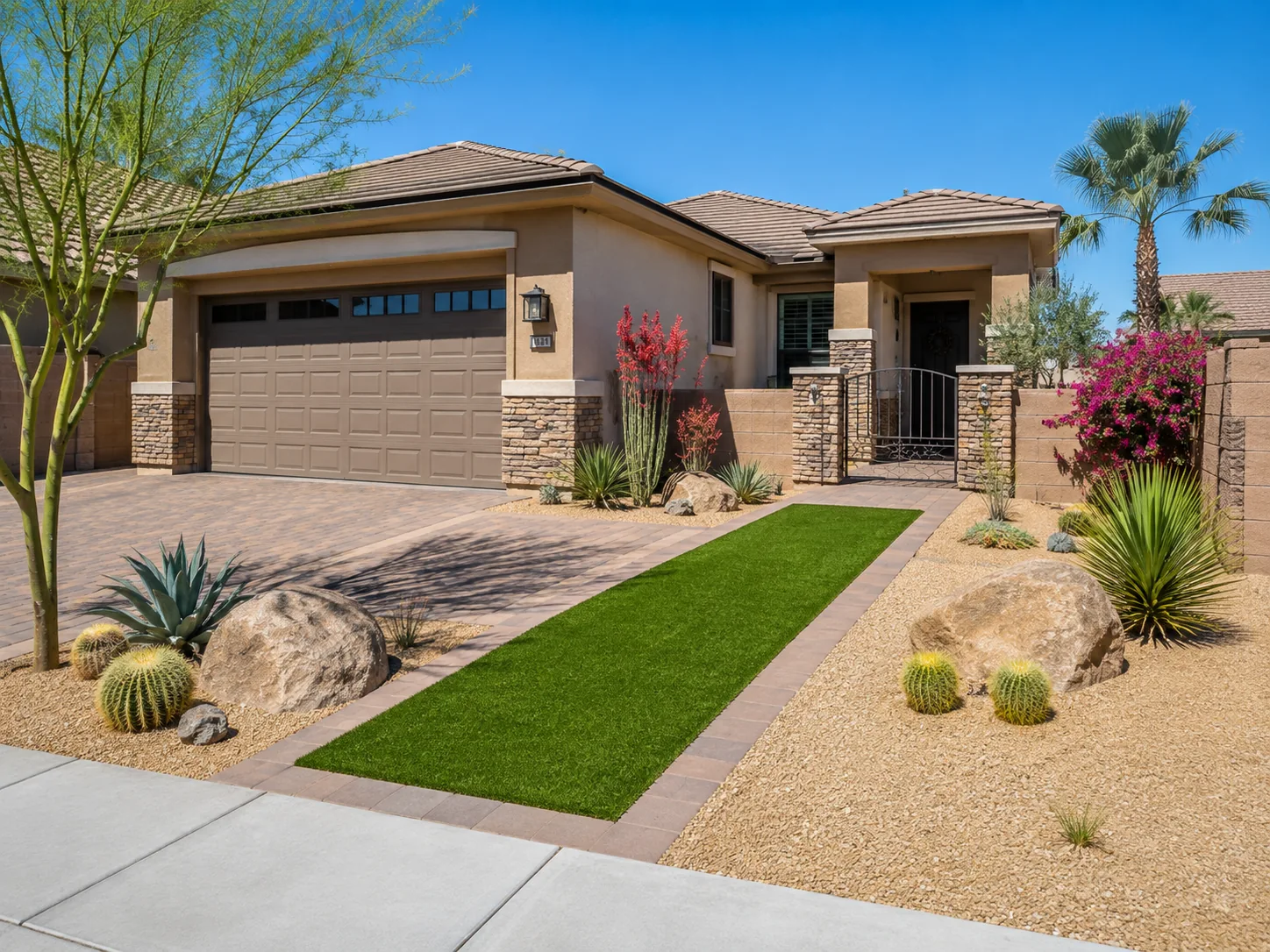 Desert landscape turf conversion Surprise AZ