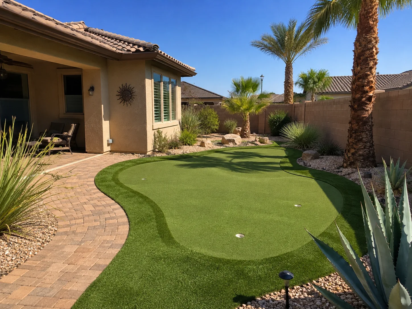 Backyard putting green Surprise AZ