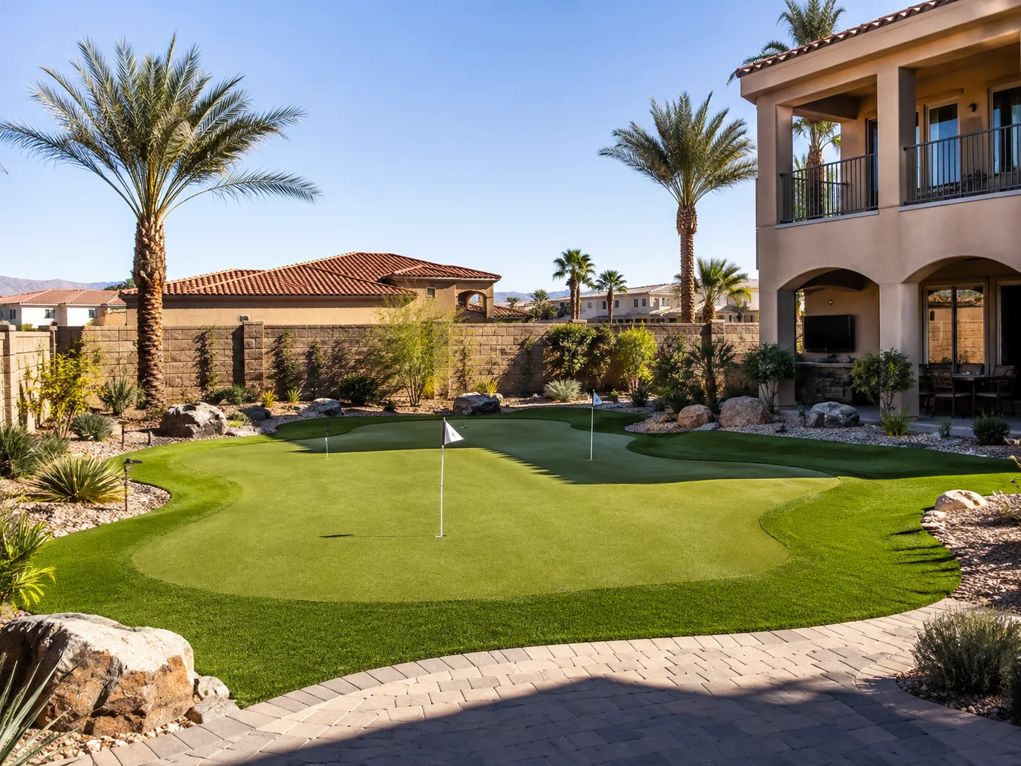 Backyard putting green Surprise AZ