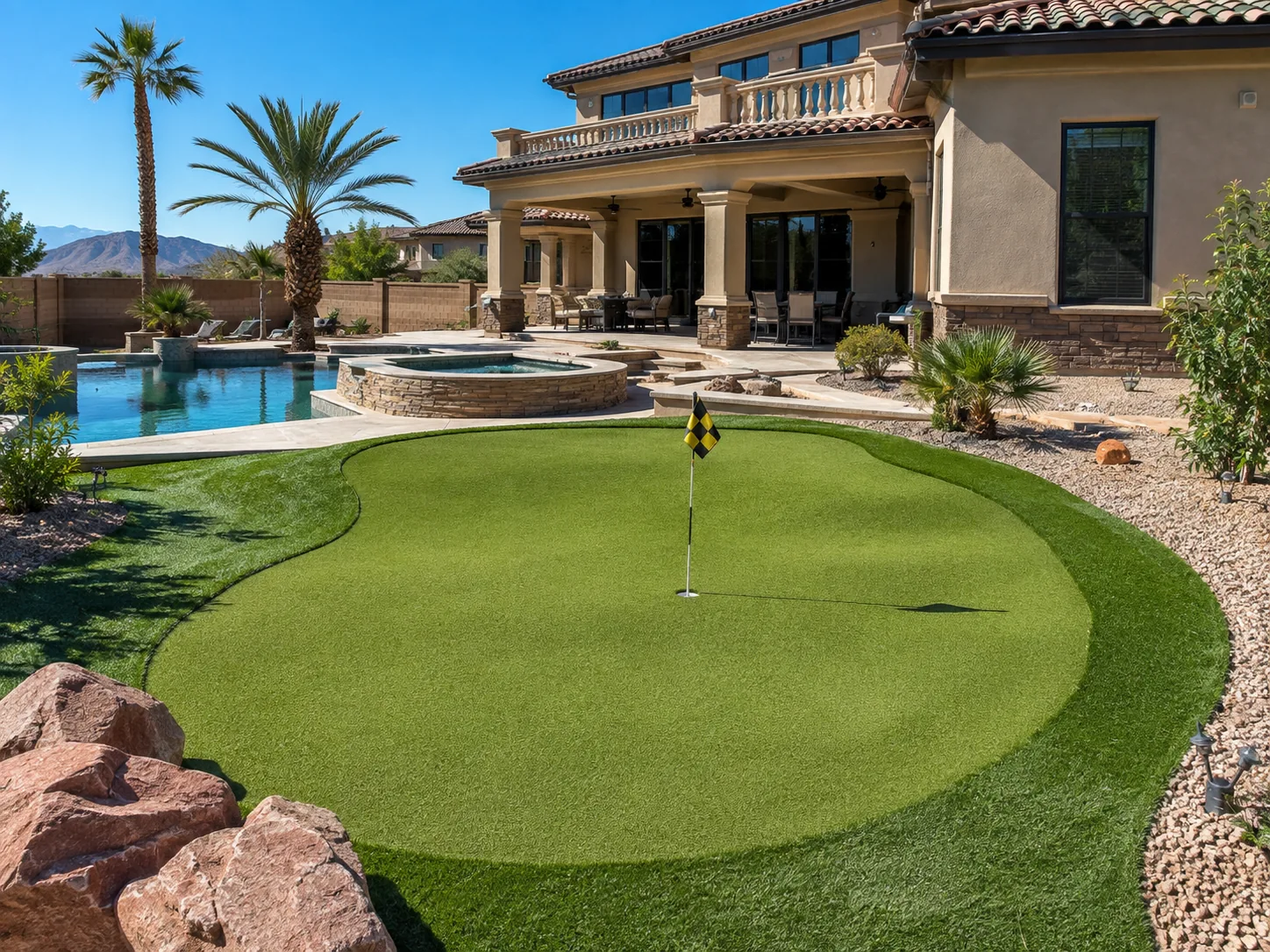 Backyard putting green Surprise AZ