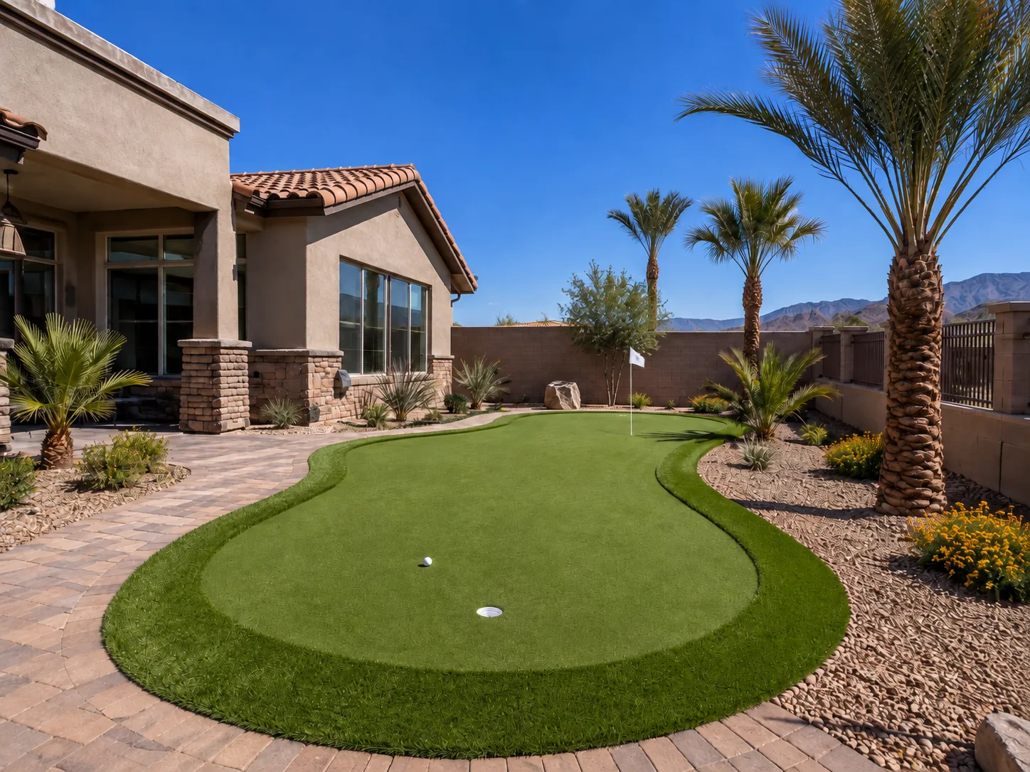 Backyard putting green Surprise AZ