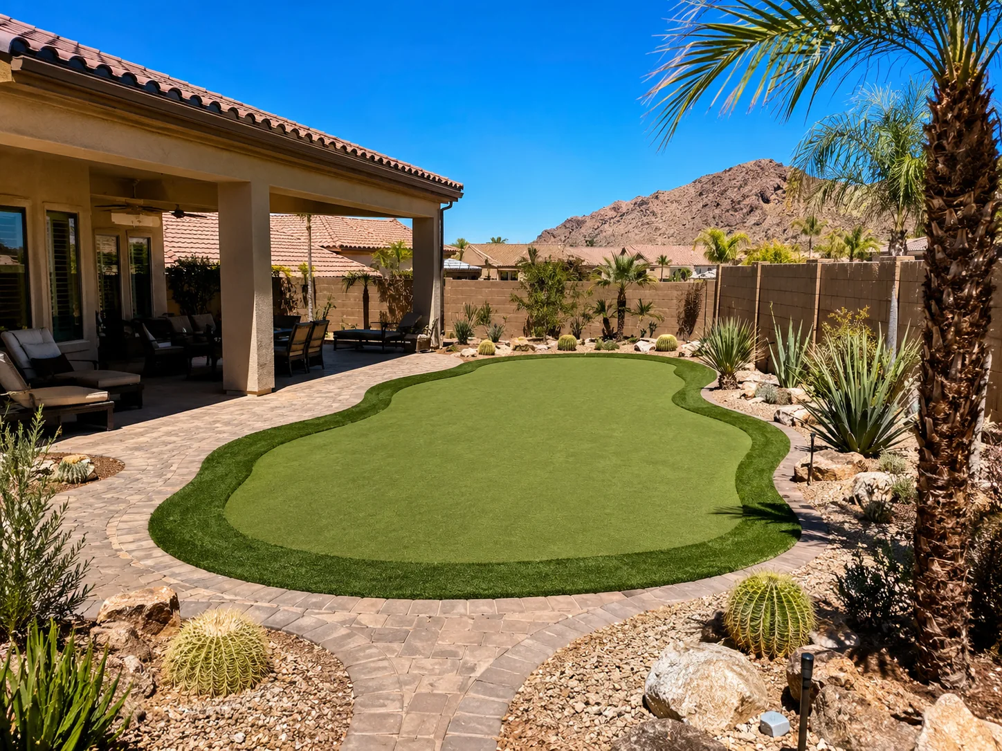 Backyard putting green Surprise AZ