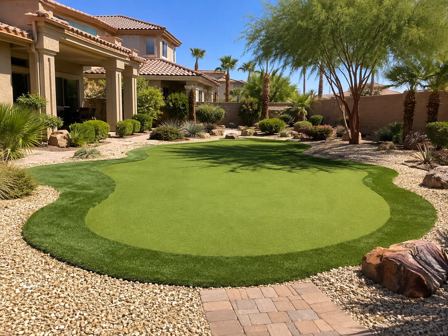 Backyard putting green Surprise AZ
