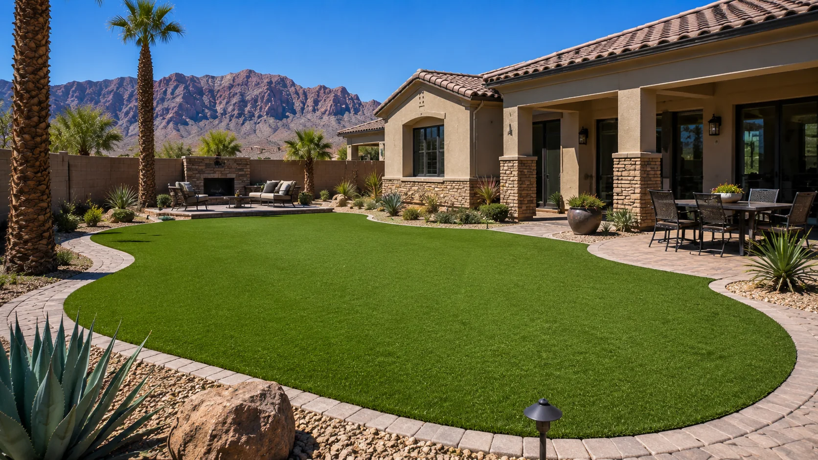 Turf vs grass vs desert landscaping