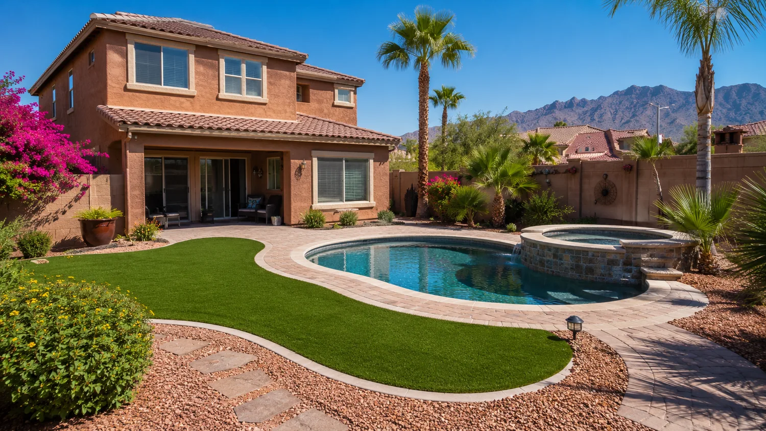 Artificial turf around pool Surprise AZ