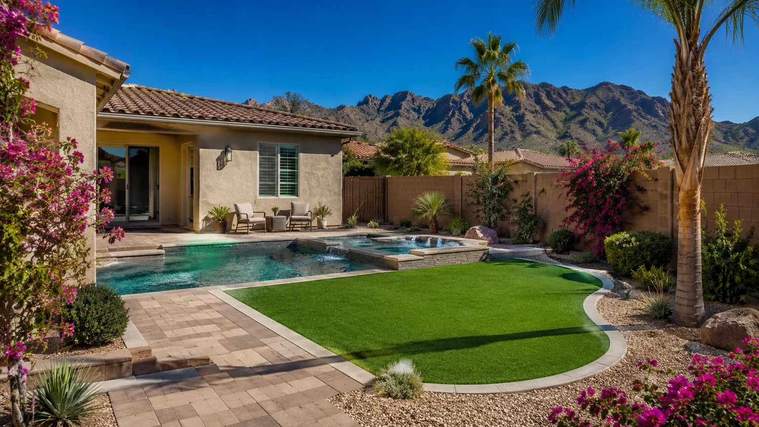 Artificial turf around pool Surprise AZ